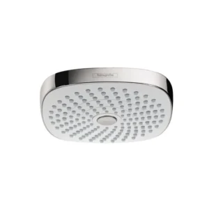 Hansgrohe Croma Select E Showerhead 180 2-Jet, 1.8 GPM in White / Chrome
