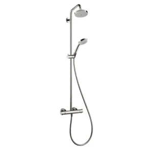 Hansgrohe Croma Showerpipe 150 1-Jet with Tub Filler, 2.0 GPM in Brushed Nickel