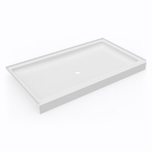 Swan 34 x 60 Swanstone Alcove Shower Pan with Center Drain in White