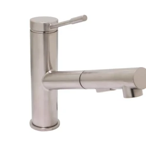 Huntington Brass Single Control Kitchen Pull-Out Faucet In Pvd Satin Nickel