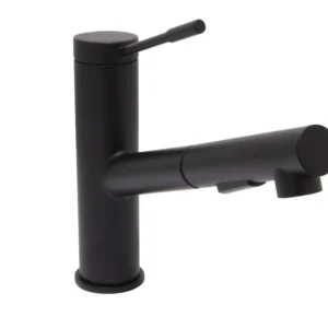 Huntington Brass Single Control Kitchen Pull-Out Faucet In Matte Black
