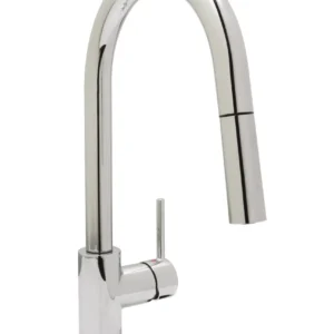 Huntington Brass Euro Arc Single Hole Pull-Down Kitchen Faucet In Chrome