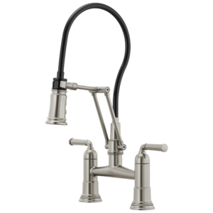 Brizo Rook®: Articulating Bridge Faucet In Stainless