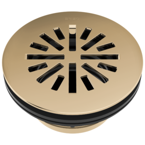 Brizo Other: 4″ Prefab Round Shower Drain In Polished Gold