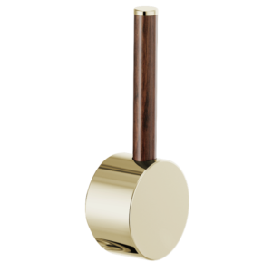 Brizo Odin®: Pull-Down Faucet Wood Lever Handle Kit In Polished Nickel / Wood