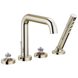Brizo Litze®: Roman Tub with Handshower – Less Handles In Polished Nickel