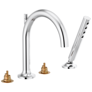 Brizo Odin®: Roman Tub Faucet with Handshower – Less Handles In Chrome