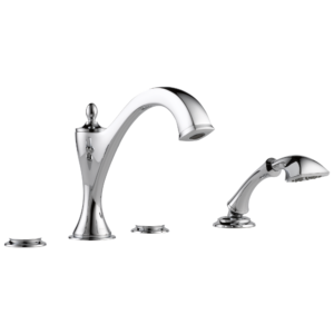 Brizo Charlotte®: Roman Tub Faucet with Hand Shower Trim – Less Handles In Chrome