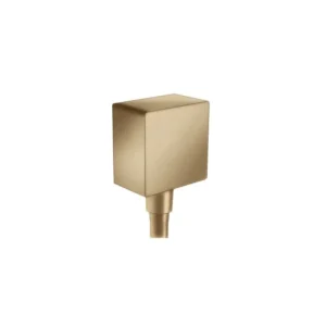 Hansgrohe FixFit Wall Outlet Square with Check Valves in Brushed Bronze