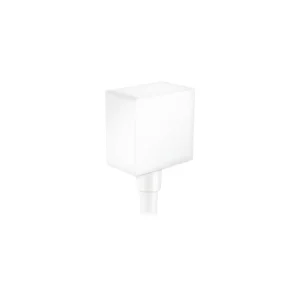 Hansgrohe FixFit Wall Outlet Square with Check Valves in Matte White