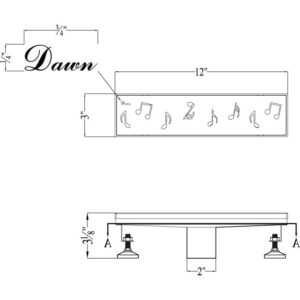Dawn® Seine River Series – Linear Shower Drain 12″L In Polished satin
