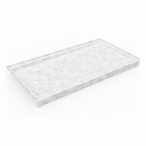 Swan 32 x 60 Swanstone Alcove Shower Pan with Right Hand Drain in Ice