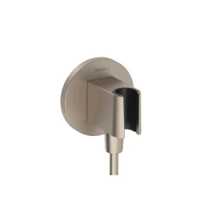 Hansgrohe FixFit S Wall Outlet with Handshower Holder in Brushed Bronze