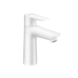 Hansgrohe Talis E Single-Hole Faucet 110 with Pop-Up Drain, 1.2 GPM in Matte White