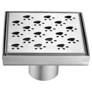 Dawn® Memuru River Series – Square Shower Drain 5″L  In Polished satin