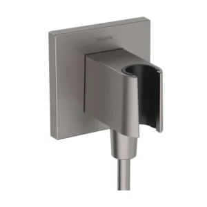 Hansgrohe FixFit E Wall Outlet with Handshower Holder in Brushed Bronze